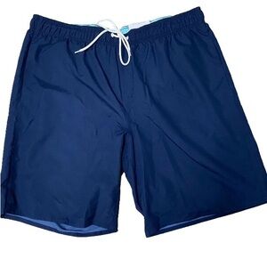 St. Johns Bay swim trunks mens size 2XL navy shorts pockets new with tags